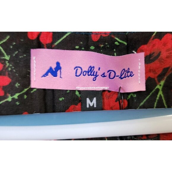 NEW Dolly's D-Lite Custom Long Sleeve V Neck Micro Mini Dress Floral Fringe Sz M - Picture 5 of 16